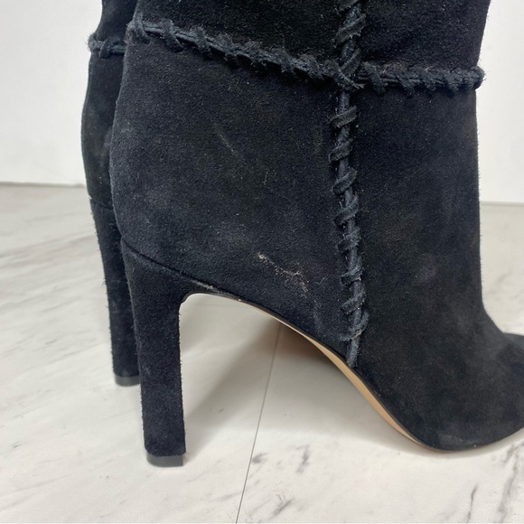 Vince Camuto Sashane Open Toe Black Suede Boot 5.5 - Picture 10 of 15